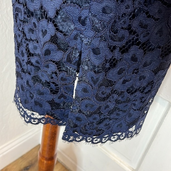 Shoshanna Midnight Uma Navy Lace Midi Halter Dress Size 2 - Picture 8 of 11